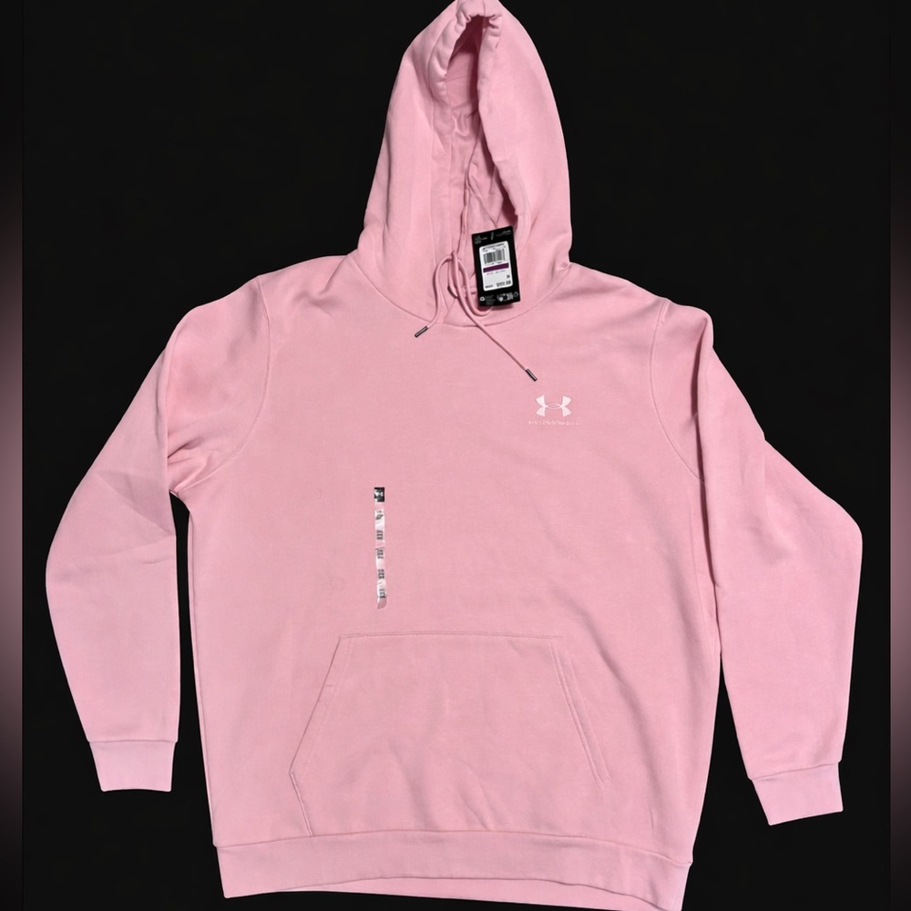 Under Armour Essential Fleece Hoodie XXL Bright Pink Pullover New